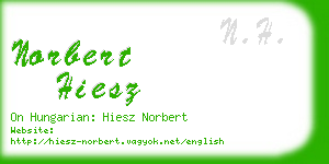 norbert hiesz business card